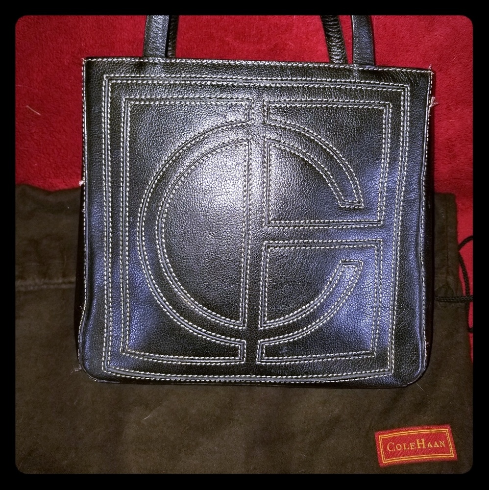 Cole Haan White Stiching Handbag